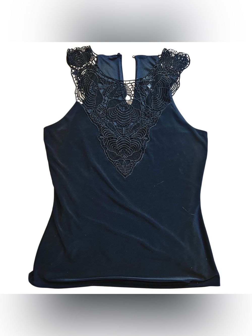 Black Tank Top Lace Design White House Black Market